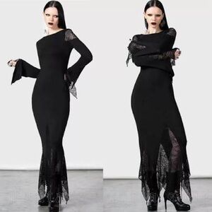 KILLSTAR Spiderellla Elegant Black Lace Women Dress XL